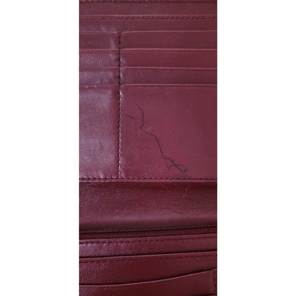 Coach New York red cross grain leather wallet clutch - Picture 8 of 9